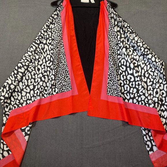 Chicos Open-Front Animal Print Poncho Topper Lightweight Womens Size 3 (XL) - Picture 4 of 8